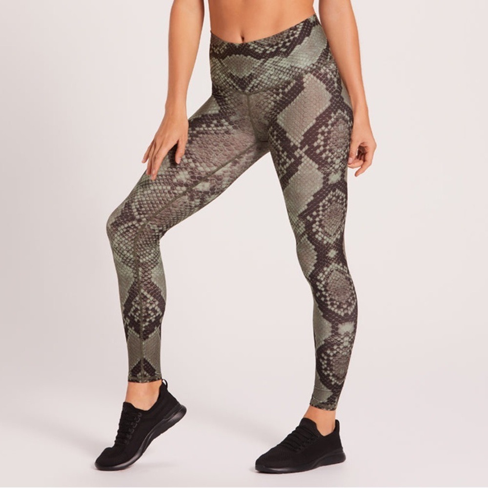 Niyama Sol Women's XL Barefoot Leggings Python Jade Snakeskin Recycled High Rise